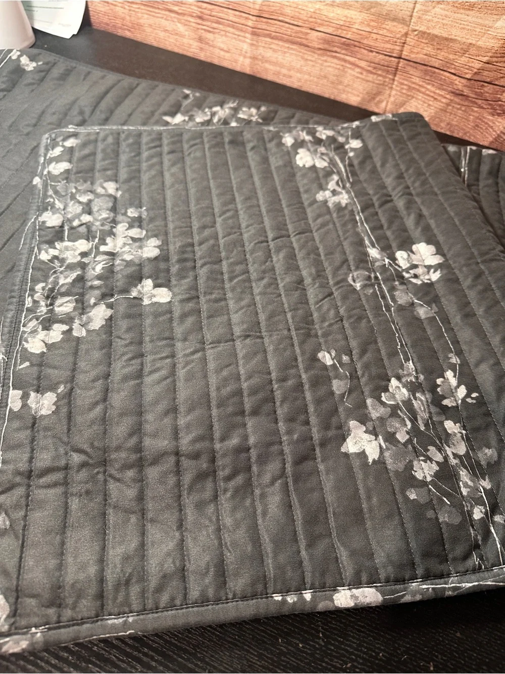 Simply Vera Vera Wang Dark Linear Floral Shams 20x36 King Size